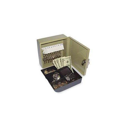 Pm 10-key steel cabinet drawer safe - 6.8&#034; x 7.9&#034; x 3&#034; - steel - wall (04982) for sale