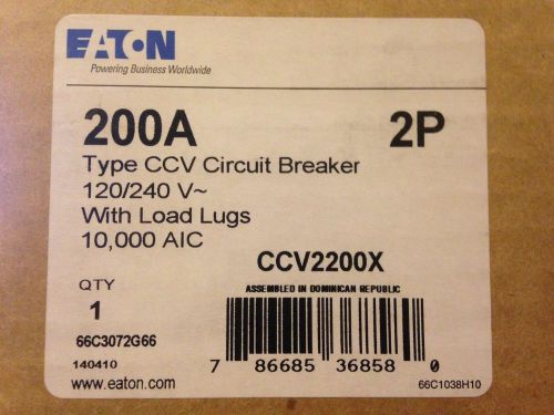 NIB Cutler Hammer 200 Amp Breaker CCV2200X