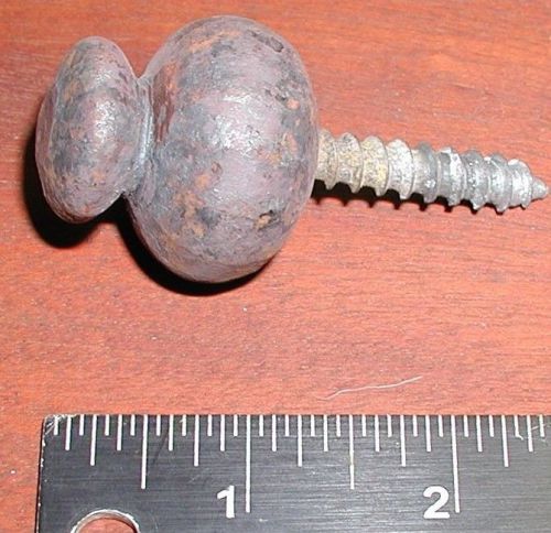 Wrought iron,medium,stacked round head decorative wood screw,by blacksmiths for sale