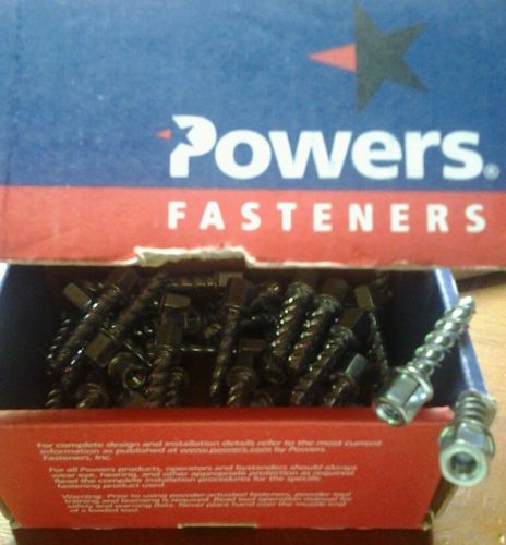 Box of 50 Powers Fasteners Vertigo 1/4&#034; Concrete 1-1/4&#034; ANSI Anchors