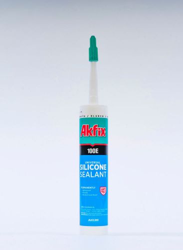 24 Pack Akfix 100E Universal Silicone Caulk 10.5 oz - White