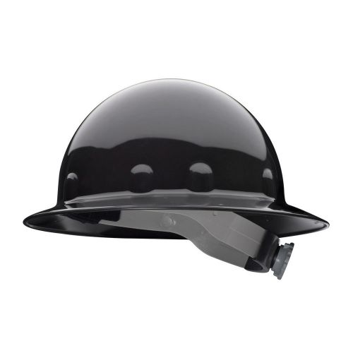 Fibre-Metal Black Full Brim Supereight Hard Hat with 8-Point Ratchet Suspension
