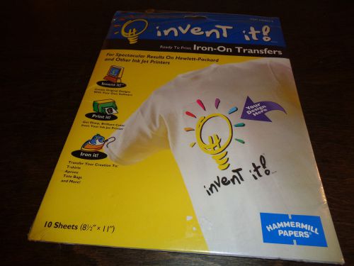 Invent It! Iron-On Transfers by Invent It - Brand New Item!
