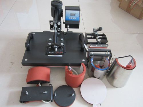 Digital New Combo Heat Press Machine 8 In 1 Heat Transfer T-Shirt Sublimation