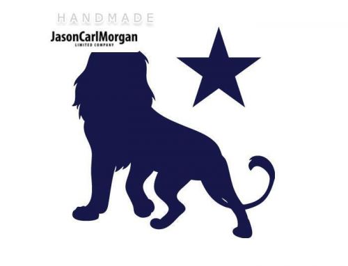 JCM® Iron On Applique Decal, Lion Navy Blue