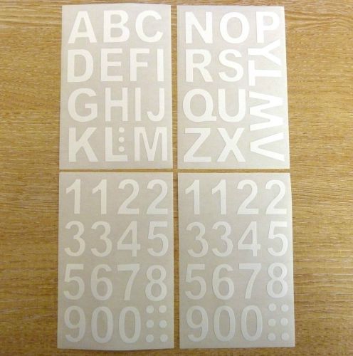 24mm White Sticky Vinyl Letters or Numbers Stickers Self-Adhesive Plastic Labels