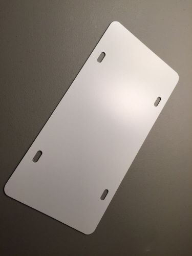 Single White Plastic License Plate Blank High Impact Customize your own plate