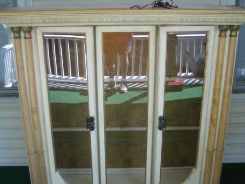 Trophy / Display Case with Glass Shelves and Glass Doors, Excellent Shape !!