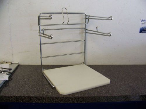 BAG HOLDERS Checkout Store USED CHROME Bagger Grocery Supermarket Nice Item!!