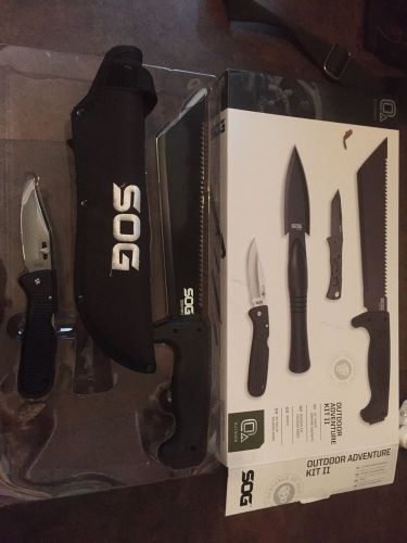 SOG MC04-N Machete Tanto 10 Inch Knife , New, And Autoclip Folding Knife. Only 2