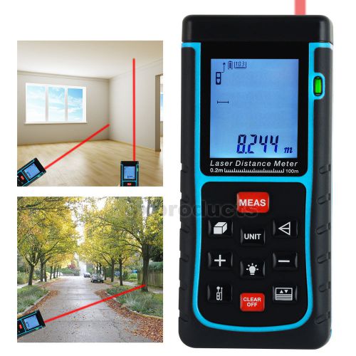 Digital laser distance meter 100m area volume pythagorean measurer range finder for sale