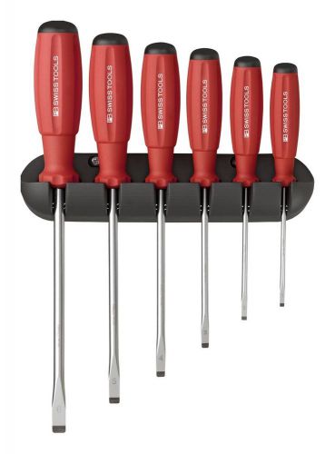 Pb swiss tools pb 8240 screwdriver set slotted with wall rack swissgrip 6-piece for sale