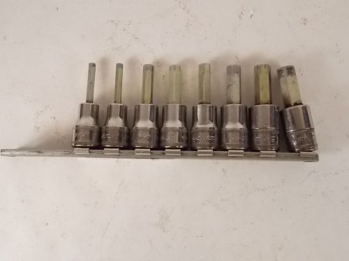 Snap-on fam 8pc. hex socket driver set 4-10mm metric  (visible wear) for sale