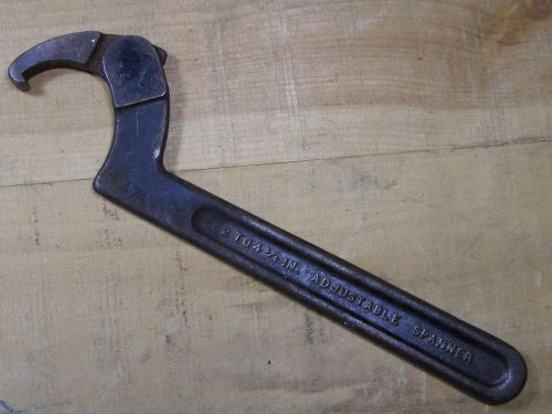 Vintage JH Williams Adjustable Spanner Wrench 2 to 4 3/4&#034; #474 Buffalo NY USA