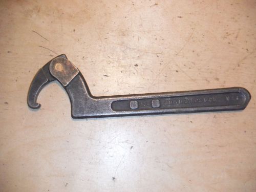 WILLIAMS NO. 474 2- 4 3/4 ADJUSTABLE HOOK SPANNER WRENCH FOR JIG FIXTURE MILL
