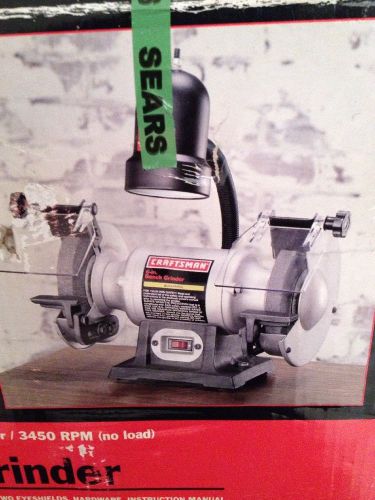 Craftsman 1/6 hp 6&#034; Bench Grinder with Lamp (21124) Garage Automotive Workshop