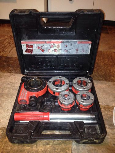 Rothenberger super cut pipe threader set up to 1 1/4 inch dies and ratchet for sale