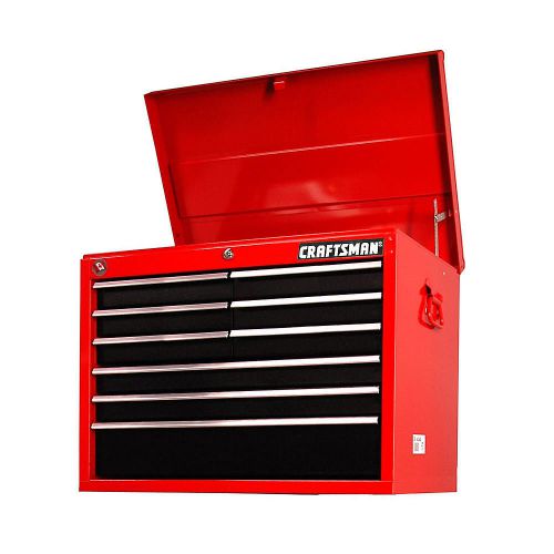 Craftsman 27&#034; 9-drawer std duty ball bearing slides top chest red for sale