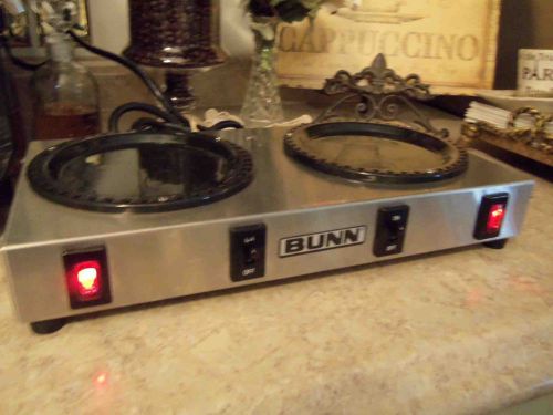 Bunn Low Profile Stainless Steel Commercial Coffee Decanter Warmer Dual Burner