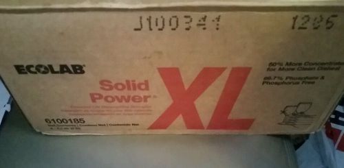 EcoLab Solid Power XL Commercial Dishwasher 9lb Lot Of 4 Capsules 1 FULL CASE
