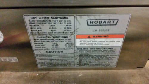 Hobart LXI Undercounter Dishwasher