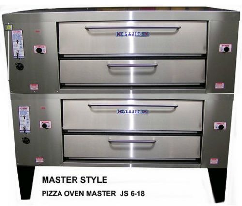 New attias &#034;master&#034; js-6-18 6 pie pizza ovens double deck for sale