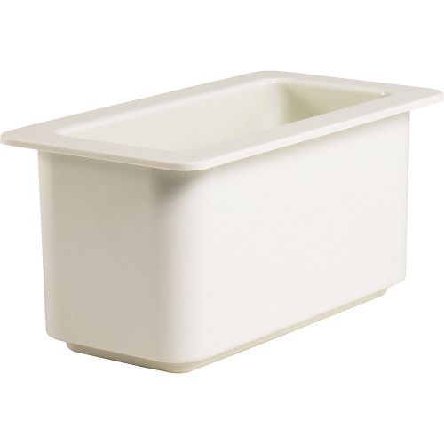 Cambro 1/3 gn cold food pan, 3.7 qt. white 36cf-148 for sale