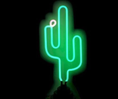 Cactus neon sculpture for sale