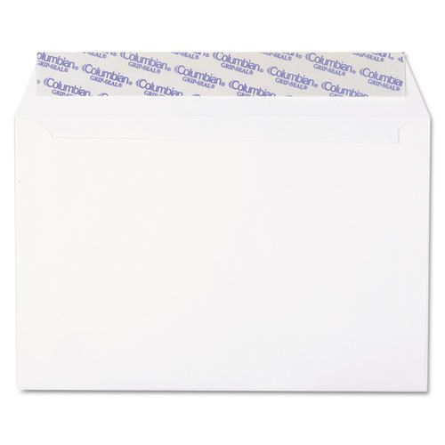 Grip-Seal Booklet/Document Envelope, 6 x 9, White, 250/Box