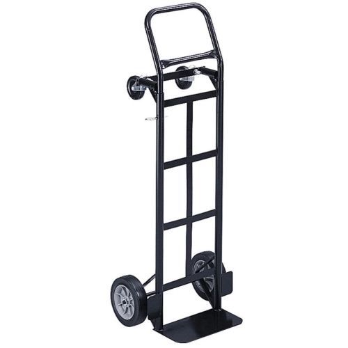 Saf4070 convertible hand truck,8&#034; rubber wheels,18-1/2&#034;x12&#034;x52&#034;,bk for sale