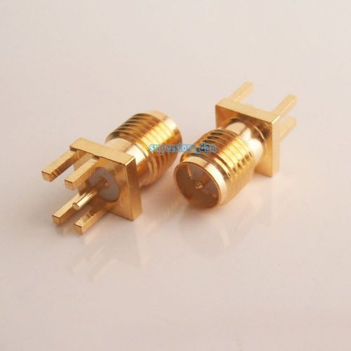 1Pcs RP-SMA female plug center solder PCB clip edge mount RF connector