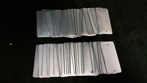 Silver Aluminum Engraving Plate 1&#034; x 2&#034; Lot of 50