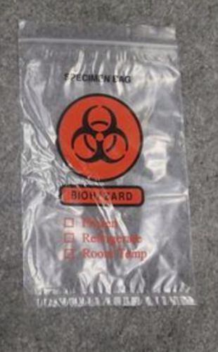 10 Biohazard Gift Party Favor Gift Specimen Zippered Zip Bags 6&#034; x 9&#034;