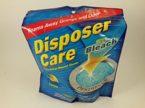 4 Pk Disposer Care Lemon Scented Garbage Disposer Cleaner w/ Bleach Alternative