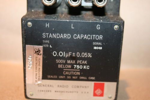 General Radio 0.01µf ±0.05% Standard Capacitor Type 1409-L
