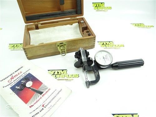AMES PORTABLE HARDNESS TESTER MODEL 1-5 FOR ROCKWELL SCALES W/ CASE
