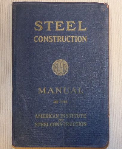 1947 aisc structural steel construction manual 5th for sale