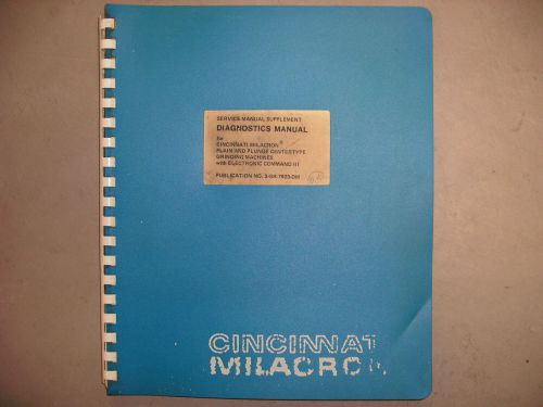 Cincinnati Milacron Grinding Diagnostics Manual Plain and Plunge Centertype