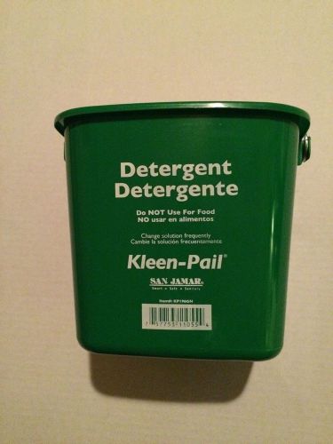 San Jamar KP196GN Kleen-Pail 6 Quart Size Green Pail Container (1) Case 12ct
