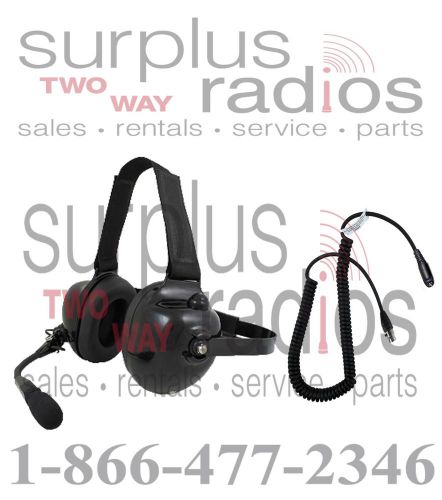 New pryme dual muff racing headset for motorola radio ex500 rx600 ex600xl for sale