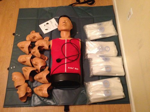 Ambu Man CPR Training Manikin / Dummy with carrying case and EXTRAS