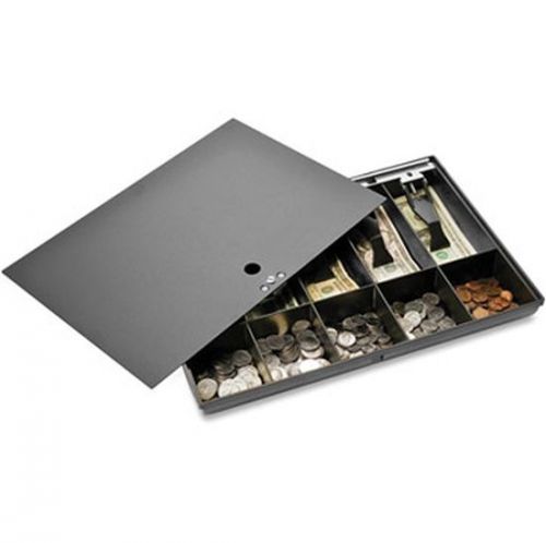 New Open Box Sparco 10-Compartment Locking Cover Money Tray, Black