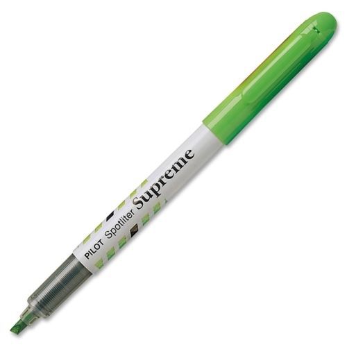 Pilot Spotliter Supreme Highlighter -Fluorescent Green Ink-White-12/Pk- PIL16004