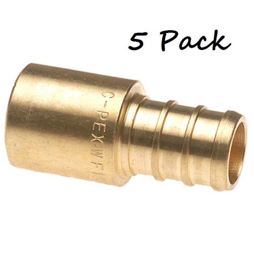 Apollo PEX 1/2-in x 1/2-in Female Adapter Solder x Barb Fitting , 5-Pack
