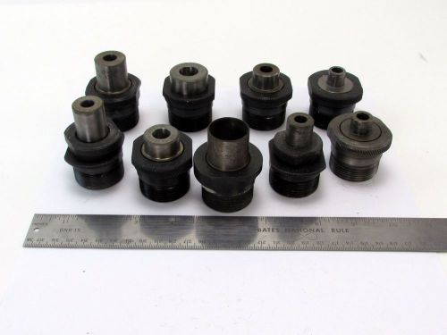 Lot of (9) air-feed drill bushings 24000 series, 1 1/2 - 12 unf l.h. thread for sale