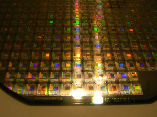 6&#034; Silicon Wafer  Texas Instruments  MSP58C80  Mixed Signal Processor.