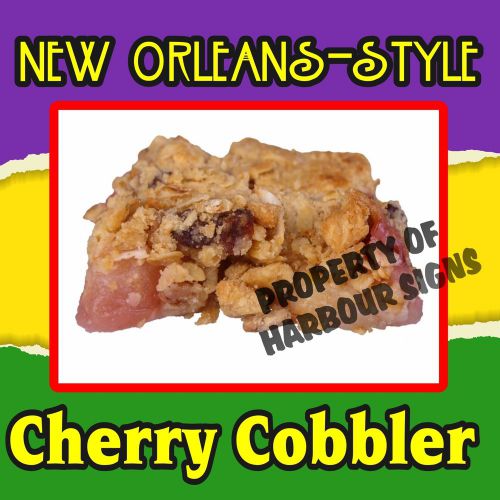 New Orleans Style Cherry Cobbler Decal 14&#034; Food Truck Concession Restaurant Menu