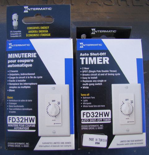 2 INTERMATIC FD32HW AUTO SHUT-OFF TIMER UP TO 120 MINUTE
