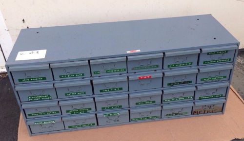 Dayton metal 24 drawer storage  with  contents (machine bolts) 2/6 for sale