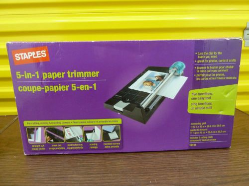 Staples 5-in-1 Paper Trimmer Cutter Perforator for Photos Cards Crafts